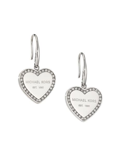 michael kors heart earrings|michael kors silver drop earrings.